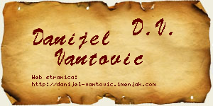 Danijel Vantović vizit kartica
